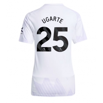 Billige Fotballdrakt Manchester United Manuel Ugarte #25 Replika Bortedrakt Dame 2025-26 Kortermet